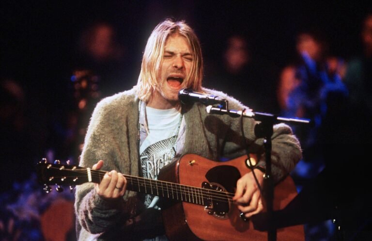 Kurt Cobain of Nirvana during the taping of MTV Unplugged at Sony Studios in New York City